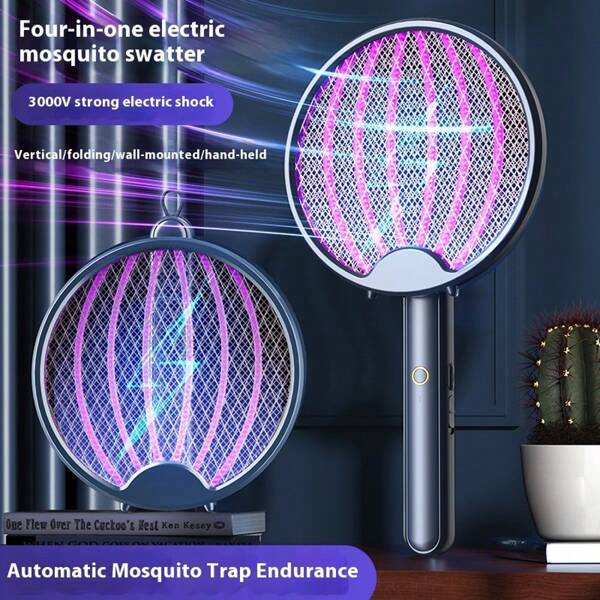 4-In-1 Foldable Electric Mosquito Trap Rechargeable Light Wave Mosquito Trap For Household Hanging Wall Mosquito Trap
