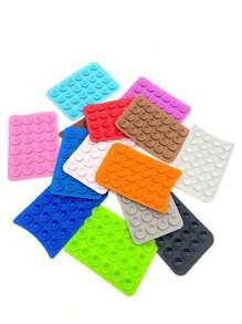 Set de 3 piezas, 24 ventosas de silicona de estilo minimalista, pegatina con ventosa, antideslizante, soporte para teléfono móvil portátil y movible, cuadrado