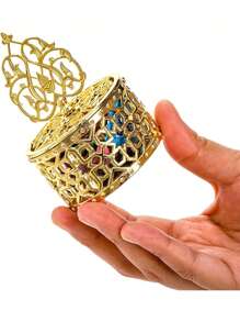 12pcs Mini Metal Candy Gift Boxes With Golden Lid, Intricate Filigree Design, For Wedding Favors, Party Perfect For Weddings, Parties, & Evening Receptions