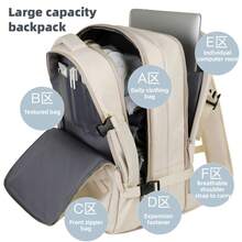 Large Travel Backpack Carry On Flight Approved Laptop Work Business Backpack For Women Men Mochila De Viaje - 米色 - 查看 2