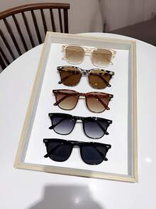 5 Pairs Of Teen Full-Frame Vintage Rice Nail Fashion Glasses Rays Are Versatile, A Gift For Mother's Day - Multicolor - View 1