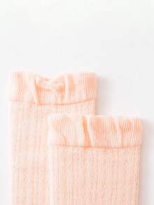 3 pares aleatorios de calcetines de malla transpirable de media caña para bebé en verano, cómodos y sin restricciones, de unicolor, repelente de mosquitos, adecuados para uso diario - Multicolor - Ver 3