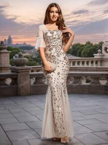 Women Elegant Party Dress, Cocktail Attire, Wedding Guest Dress, Prom Dress