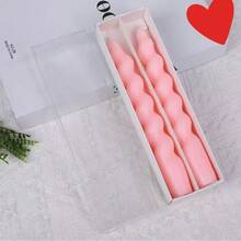 2pcs Cute Candy-Colored Spiral Taper Candles (Length: 20cm/7.87in), Suitable For Home Decor, Dinner Party, Wedding, Valentine's Day, (Red/White/Black/Green/Pink/Purple) Gifts, Birthday, Graduation, Romantic European-Style Elegant Holiday Home Decor, Unscented Twist Candles, Atmosphere-Creating Photography Prop, Christmas Decorations, Christmas Gifts