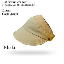 1pc Summer Women's Large Brim Empty Top Sun Hat, Foldable Quick Dry Summer Beach Women's Outdoor Hollow Top Widened Brim Baseball Cap Peaked Cap Beach Essential