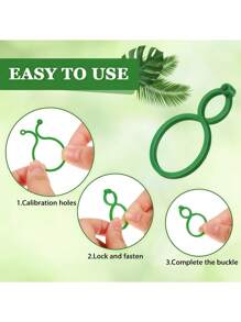 100pcs Plant Support Clips For Climbing Plants Outdoor, Garden Vegetables Tomato Vine Flower Clips, Secured Plastic Plant Lever Loop Gripper Fixing Reusable Clips
