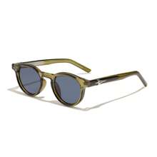 HBK Lunettes rétro rondes HBK avec branche en métal. Monture mode cool pour hommes. Idéal pour les activités de plein air, les fêtes, les voyages, la conduite, les vacances à la plage et l'utilisation casual. Décoration photo, cadeau parfait pour les vacances à la plage, les activités de plein air et les voyages, livré en emballage complet.