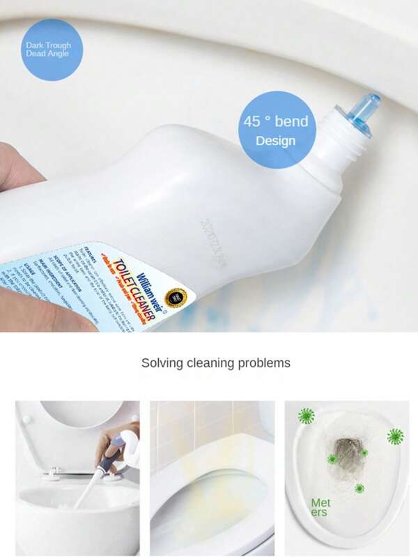 High-Efficiency Toilet Cleaner, Quickly Dissolves Urine Stains, Dirt, Removes Bacterial Residue, Effective Cleaning + Disinfection, Toilet Cleaning Supplies