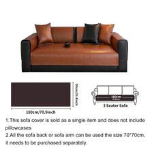 1pc Modern Artificial Leather Sofa Cover, Waterproof Anti-Slip Sofa Slipcover, All Season Use, Suitable For Living Room Office Home Decor, Fit For Armchair, Loveseat, 3-Seater, 4-Seater And Sectional Sofa Room Decor Aesthetic Room Decor Living Room Decor Couch Cover Sofa Covers - Multicolor - View 14