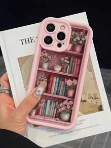 Book Painted Slot Fashion Soft Shockproof Phone Case Suitable For IPhone 16/ 15/XR/7P8P/P12 Pro Max/P13 Pro Max/P14 PROMAX/P13/P14/P11/P12/P14, XS/S/XS Max/7 8GES2, Cute And Fashionable Thick Protective Case
