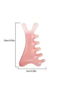 1pc Multifunctional Massage Comb - Resin 4-In-1 Massage Comb, Sandalwood Scraping Head Therapy, Facial Acupoint Gua Sha, Meridian Massage Comb
