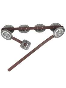Vintage Cowgirl Punk Style Women's Embossed Metal Decorated Leather Belt, Fashionable Y2K