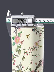 1 rollo de 1m/3m/5m con diseño de flores y pájaros posados en ramas florales, con un estilo retro adecuado para la decoración del hogar, gabinetes de cocina, mesas y sillas, fondos de habitación, renovación del hogar, bricolaje, impermeable, resistente a las manchas, fácil de limpiar, con adhesivo autoadhesivo, papel tapiz extraíble y pegatinas para paredes