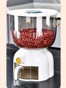 10KG Capacity Press-Type Measuring Rice Bucket, Household Rice Storage Container, Moisture-Proof, Insect-Proof, Sealed Rice Canister - Multicolor - View 2