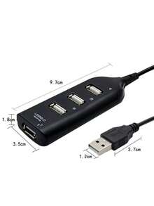 Durcord Hub USB 2.0 de 4 puertos, estación de acoplamiento multifuncional 4 en 1, divisor portátil con interruptor on/off para computadora, portátil, teléfono, disco flash, mouse, lectores de tarjetas, teclados, dispositivos de juegos, reproductores MP3, HDD y otros periféricos USB como impresora, cámara, ventilador USB, etc. - Multicolor - Ver 8