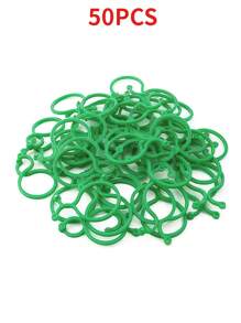 100pcs Plant Support Clips For Climbing Plants Outdoor, Garden Vegetables Tomato Vine Flower Clips, Secured Plastic Plant Lever Loop Gripper Fixing Reusable Clips