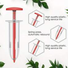 2 pièces distributeur de graines portable, facile à utiliser, convenant à toutes les graines avec un semoir manuel, idéal pour les outils de jardinage et d'entretien de la pelouse, distributeur de graines sur demande