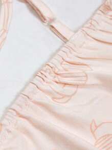 SNOOPY Authorized PEANUTS Snoopy Cute Printed Slip Dress & Woman Nightdress