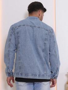 Men's Denim Jacket Men's Denim Jacket With Pockets - Medium Wash - View 6