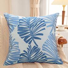 1pc,Royal Blue,Palm Leaf Pillowcase(Without Filling),45*45cm,Suitable FolSofa,Couch, Bed, Car, Chairs,Window Seats,Loveseat,LivingRoom,Bedroom, Floor, Bench.Office, Cafe Etc.