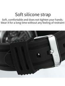 1PC FIDI Men's Automatic Mechanical Watch 30m Water Resistant Luminous Dial Mineral Wear-Resistant Glass Silicone Band Sports Casual Watch