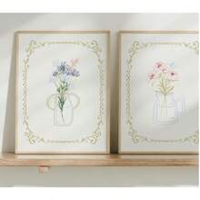 3pcs Wildflowers Wall Art Picture Botanical Nordic Prints Canvas Paintings Vintage Floral Posters Girly Cottagecore Decor For Girls Bedroom , Living Room, Or Coquette Room Decor Unframed