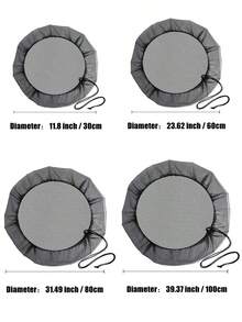 1pc Rain Barrel Mesh Cover, Water Collection Buckets Net, Rain Barrel Netting Cover With Adjustable Drawstring, Filter Screen For Outdoor Garden Rain Barrel Accessories Prevent Mosquitoes, Fallen Leaves And Other Debris From Entering The Bucket - Black - View 7