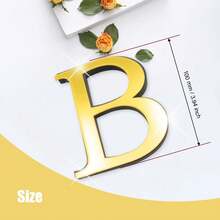 1件装反光亚克力镜面墙贴字母，定制3D艺术贴纸，适用于客厅、浴室、家庭办公室墙面，家居装饰贴纸，新年装饰点缀，情人节浪漫宣言 - 彩色 - 查看 58