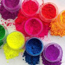 Dofuny 6 Farben Irideszierendes neonfarben fluoreszierendes Nagelpulver, Seifen-Herstellungspigment, Neonpulverfarbe für Slime, Epoxidharz, Farbe, Kerzen, Schmuckherstellung, Farbpigment