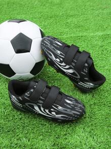 1 par de zapatos de fútbol blandos con suela antideslizante y , para niños pequeños, especializados para entrenamiento y partidos en la escuela, apropiados para todas las estaciones
