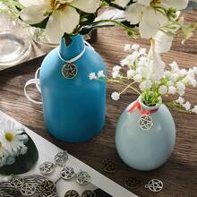 10 Pcs Alloy Pentacle Star Charms - Antique Silver & Bronze, Ideal For DIY Jewelry (Necklaces, Bracelets, Earrings) & Keychains - Multicolor - View 4