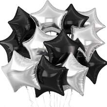 18 Inch Giant Star Foil Balloons - Shiny Metallic Party Decorations For Birthday/Wedding, Festive Backdrop Photo Props, Bulk Pack Celebration Supplies