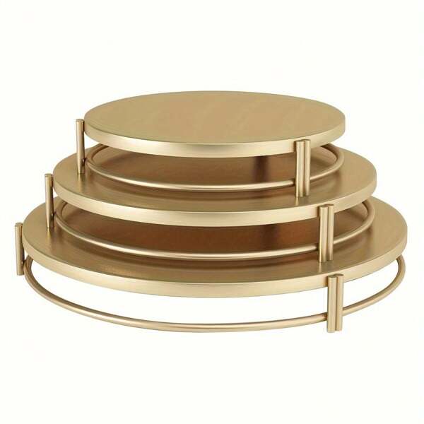 1 Stück Goldener Kuchenständer Set, runder Dessertständer, Metall Cupcake und Süßigkeiten Präsentationstablett, perfekt für Hochzeiten, Veranstaltungen, Geburtstagsfeiern, ideal für Desserts, Kuchen, Gebäck, Süßigkeitenauslage