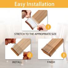 8/16pcs Chair Leg Floor Protectors, Silicone Felt Chair Leg Caps Cover Furniture Pads For Hardwood Floors, Furniture Sliders For Chair Legs
