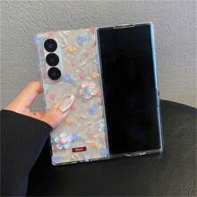 Cute Fresh Summer Floral Flower Wrinkle Transparent Phone Case Compatible With Samsung