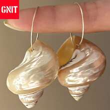 2 piezas GNIT Pendientes de concha para vacaciones en la playa, diversión y ocio que se pueden usar durante todo el año, ideal como regalo para uso diario de mujeres, actividades al aire libre, fotografía, regalo de cumpleaños, adecuado para uso de mujeres, adecuado para que las parejas se los regalen a sus madres o novias para fiestas diarias, 2025 Hebilla de oreja vintage elegante, diseño de nicho, pendientes elegantes y dulces, textura femenina de alta gama, joyería pequeña y fresca, regalo perfecto para mujeres