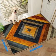 1 件豪华欧式复古钻石图案地毯，现代时尚几何矩形柔软防滑地毯，适用于户外、入口、客厅、卧室、洗衣房、浴室、游戏室，可机洗，4 季装饰门垫，圣诞节家居装饰 - 彩色 - 查看 13