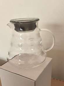 1pc Heat-Resistant Glass Pot Set, Manual Drip Coffee Maker, Filter Coffee Sharing Pot, Thick Glass Chahai Cup Back To School