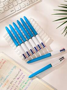 Bộ 8 bút bi nhiều màu, đầu bút 1.0mm, bút màu 4 trong 1, bút y tá dễ thương có thể thu vào, bút 4 màu trong 1, thích hợp cho trường học, học sinh, ghi chú y tá, bảng trắng, đồ dùng văn phòng trở lại trường học - Nhiều màu - Xem 5