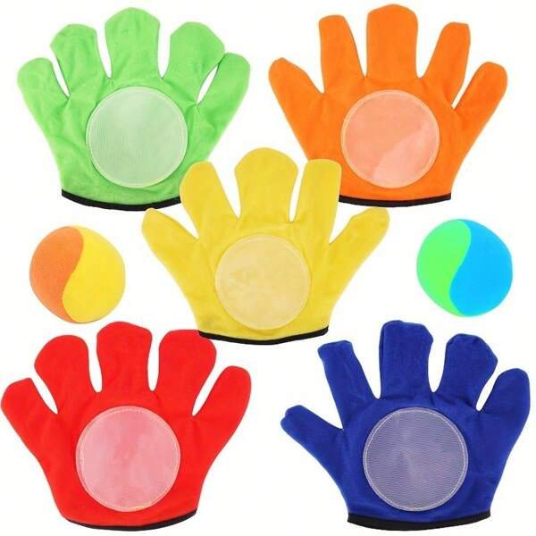 Juguete de guantes con ventosas y pelota, juego de deportes al aire libre, pelota para lanzar con la palma, juguete para fiestas en la playa, regalo de Pascua, accesorios de mar y playa, regalo de Halloween, regalo de Navidad