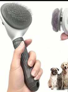 1PC,Self-Cleaning Pet Brush - For Dogs/Cats/Bunnies, Removes Loose Hair Instantly, Massaging Grooming Tool & Perfect Gift For Pet Lovers