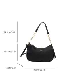 One Piece Of Solid-Color PU Leather Fashionable Underarm Bag. It Is A Simple And Stylish Large-Capacity Shoulder Bag, A Business-Commuting Crossbody Bag, And A Small Hand-Carried Bag For Daily Office Use. Suitable For Girls, Female College Students, Newbies And White-Collar Workers. It Is Very Suitable For Offices, Universities, Work, Business, Commuting, Outdoor Activities, Traveling And Outings.