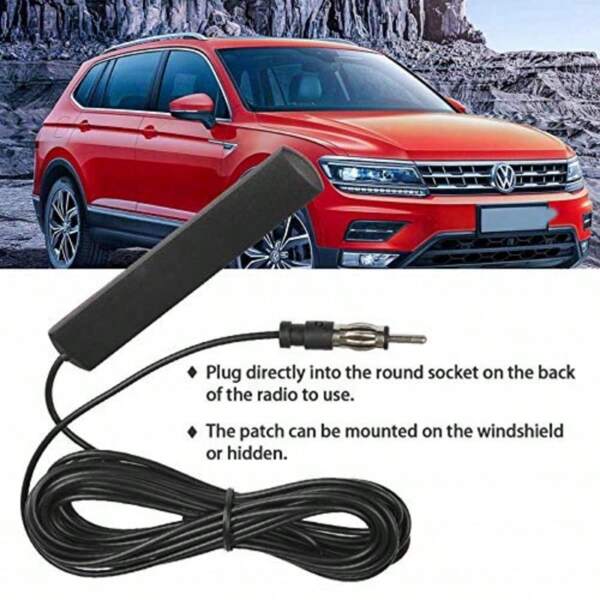 DAB In-Car Stick-On Radio Antenna, FM AM Automotive Antenna, 4G GSM Car Stick-On Antenna