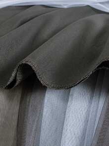 Chân váy xếp ly bằng vải chiffon thanh lịch dành cho nữ, eo bằng vải chiffon mỏng, kiểu dáng chữ A cổ điển, dáng rộng thoải mái. - Xám - Xem 9