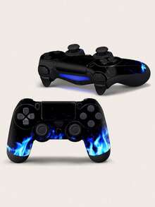 2 件/套蓝色火焰全手柄贴纸 - 彩色 - 查看 3