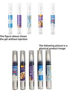 One 5ML Pet Dental Cleaning Pen Pet Toothbrush Pen, Easy To Operate, Can Effectively Clean And Whiten Pet Teeth, Suitable For Cats, Dogs And Other Pets, Natural And Harmless, Pet Teeth Cleaning.Pet Teeth Whitening Pen .Teeth Care,Gel For Pet Teeth Repair