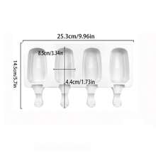 4/8 件椭圆形硅胶冰棒模具，适用于 DIY 冰淇淋、巧克力、夏季甜点，可重复使用冰棒模具，手工工具 - 彩色 - 查看 10