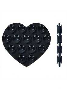 1pc Heart-Shaped Silicone Suction Cup Phone Holder, Non-Slip Durable Slouchy Phone Stand, Suitable For Selfies And Recording - Multicolor - View 13