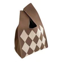 Borsa a tracolla in maglia per donne, borsa in maglia, borsa shopping, pochette, borsa intrecciata in poliestere, borsa versatile