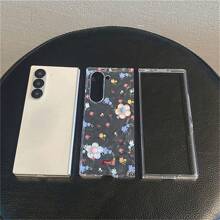 Cute Fresh Summer Floral Flower Wrinkle Transparent Phone Case Compatible With Samsung
